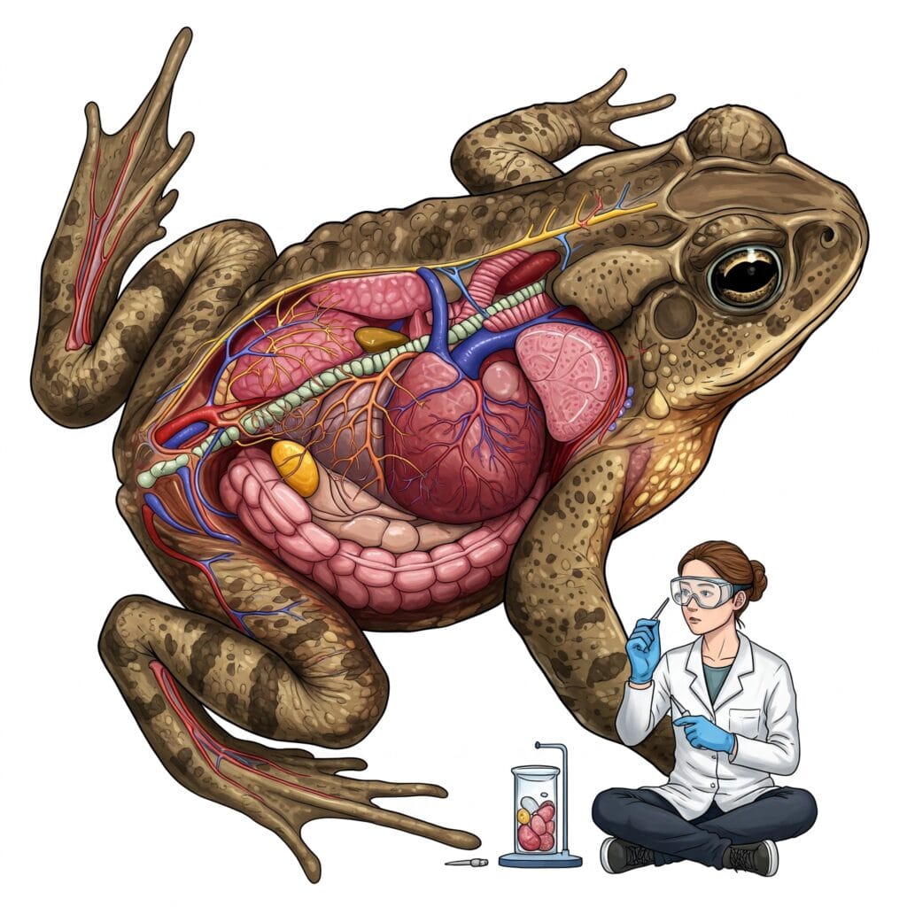 Bad experiences with bufo. Bufo Frog with a sientist 